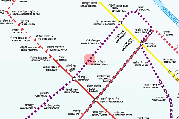 Prashant Vihar station map