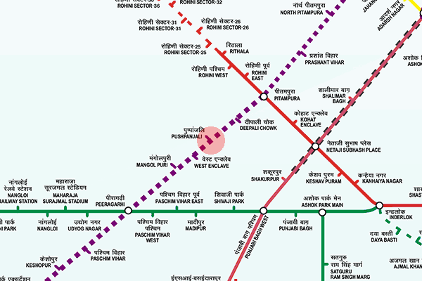 Pushpanjali station map
