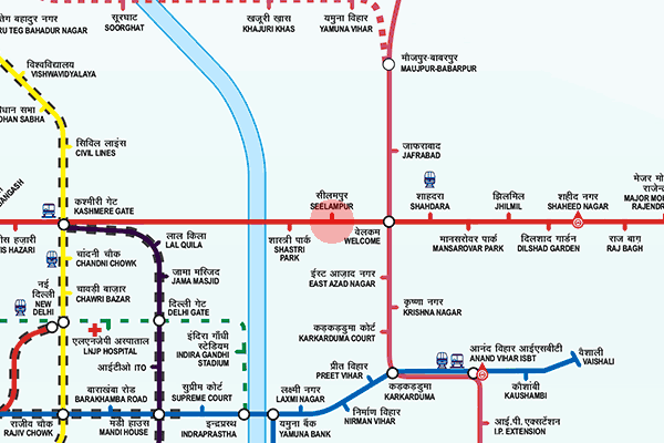 Seelampur station map