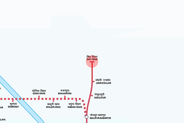 Shiv Vihar station map