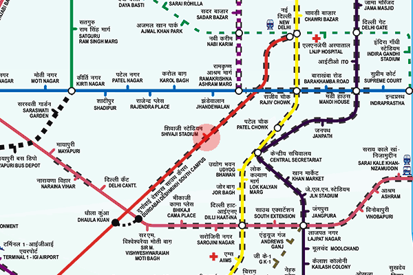 Shivaji Stadium station map