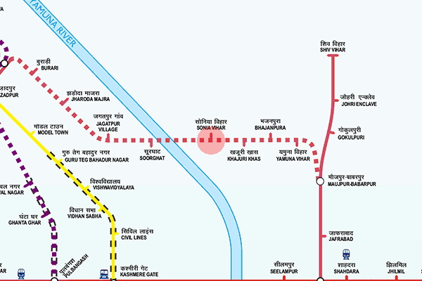 Sonia Vihar station map