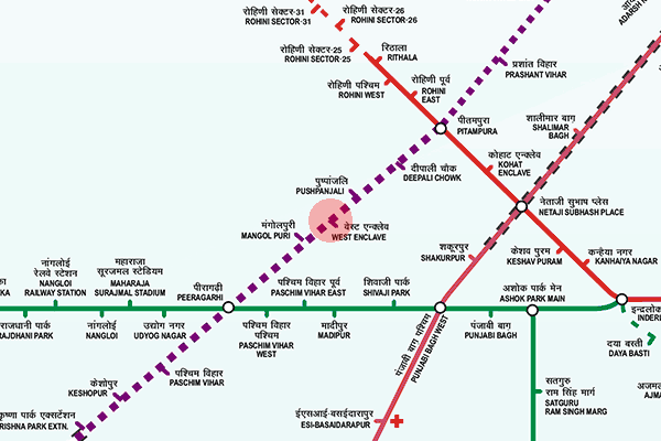 West Enclave station map