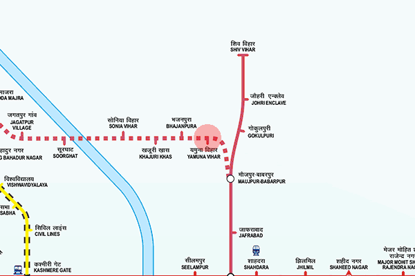 Yamuna Vihar station map