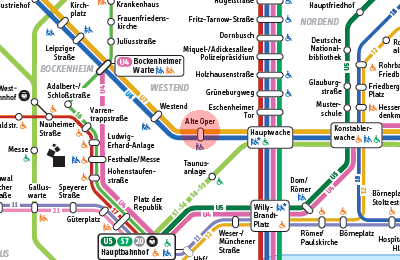 Alte Oper station map