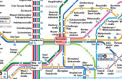 Konstablerwache station map