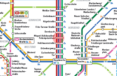 Miquel-/Adickesallee station map