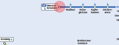 Oberursel-Hohemark station map