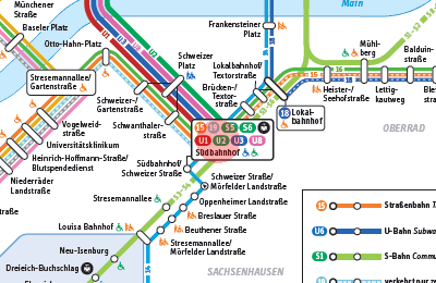 Sudbahnhof station map