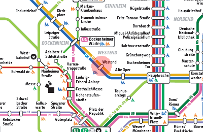 Westend station map