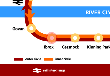 Ibrox station map