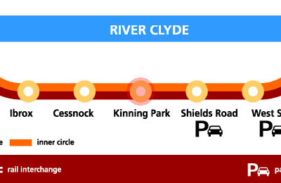 Kinning Park station map