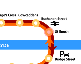 St. Enoch station map