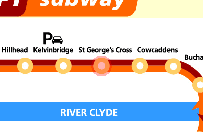 St. George's Cross station map