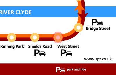 West Street station map