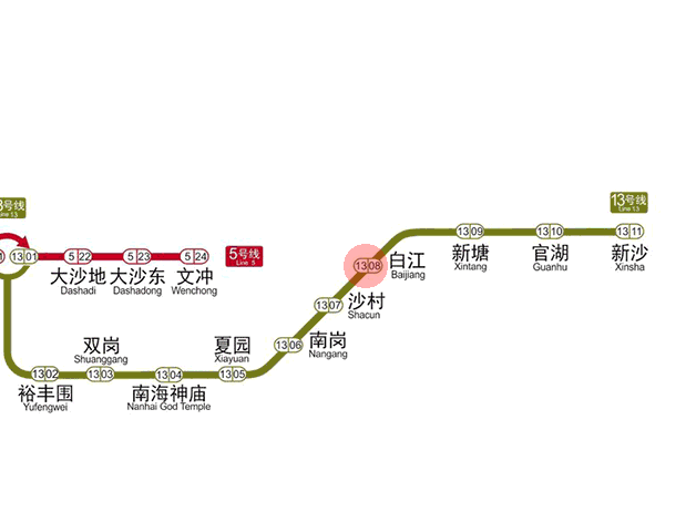 Baijiang station map