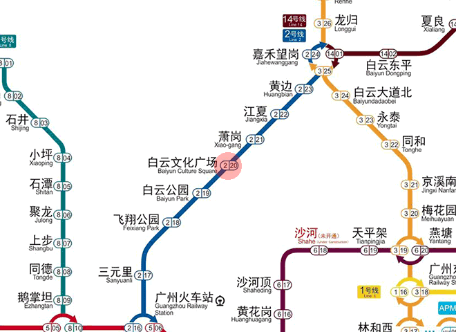Baiyun Culture Square station map