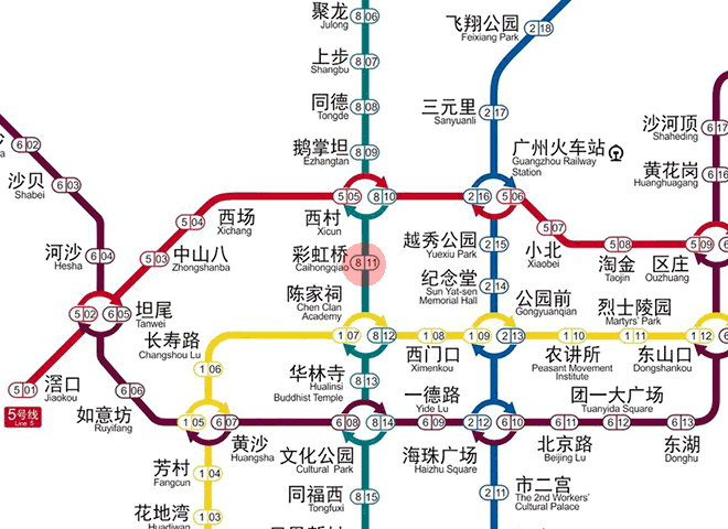 Caihongqiao station map