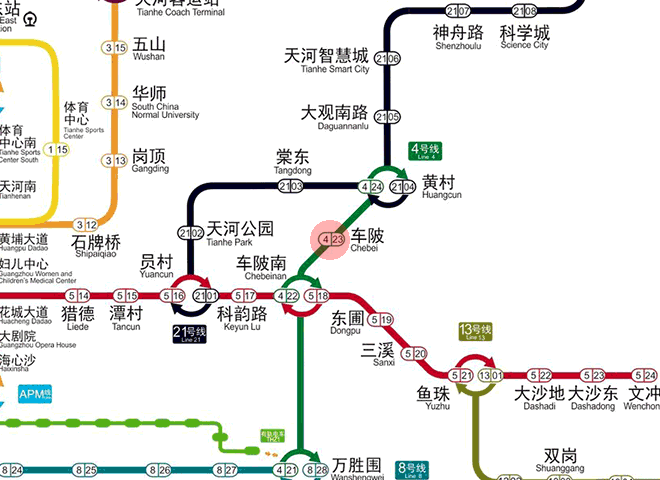 Chebei station map