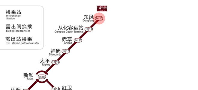 Dongfeng station map