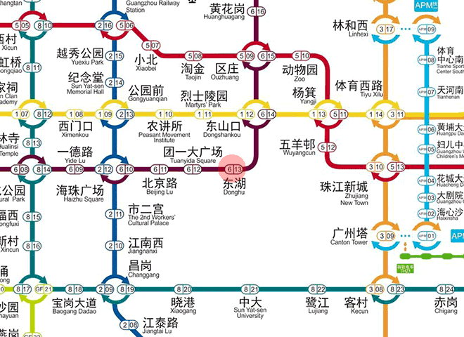 Donghu station map