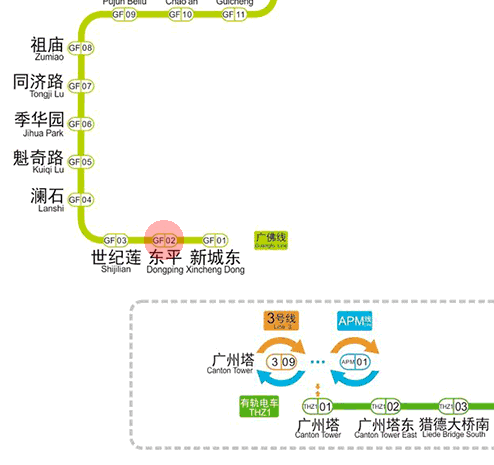 Dongping station map