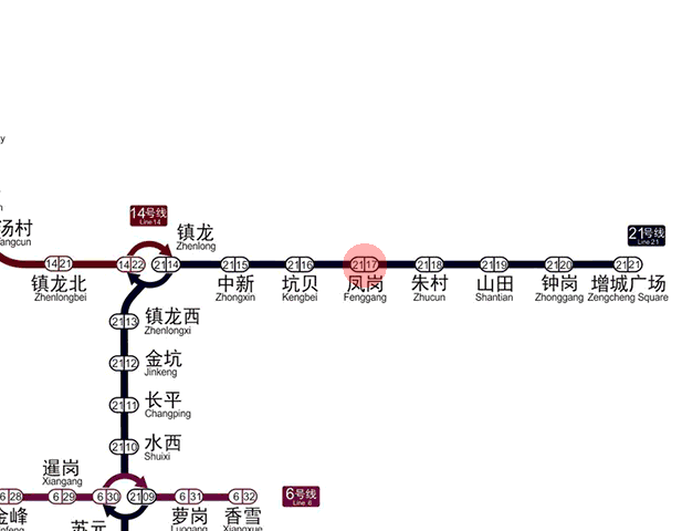 Fenggang station map