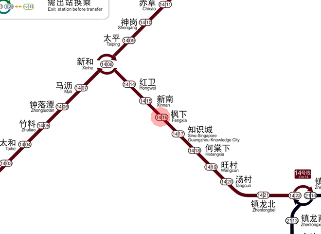 Fengxia station map
