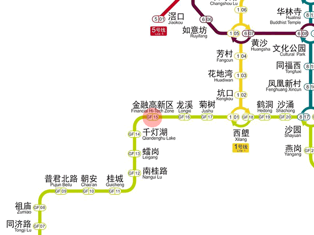 Financial Hi-Tech Zone station map