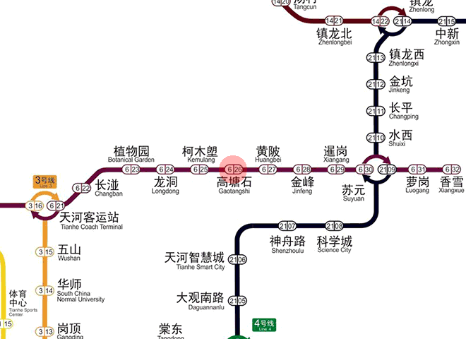 Gaotangshi station map