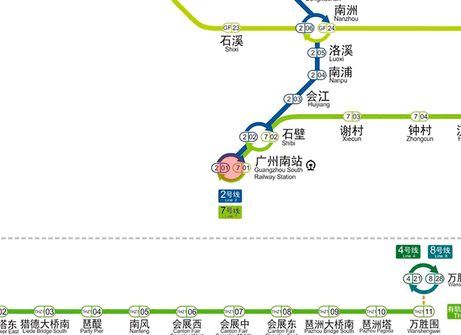 Guangzhou South Railway Station station map