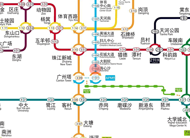 Haixinsha station map