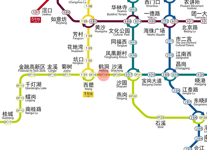 Hedong station map
