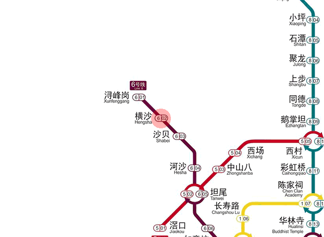 Hengsha station map