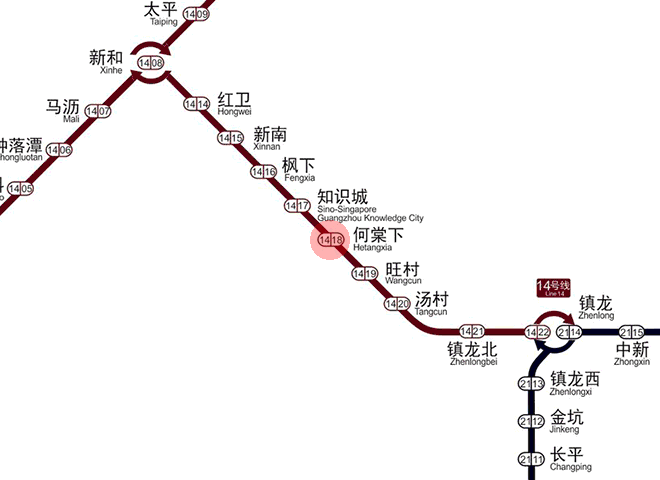 Hetangxia station map