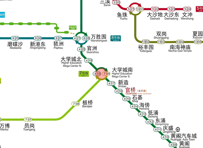 Higher Education Mega Center South station map