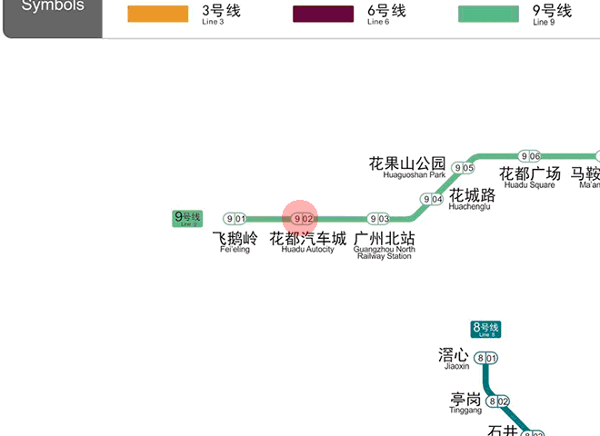 Huadu Autocity station map