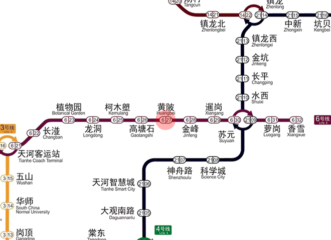 Huangbei station map