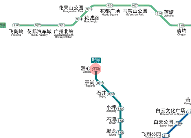 Jiaoxin station map