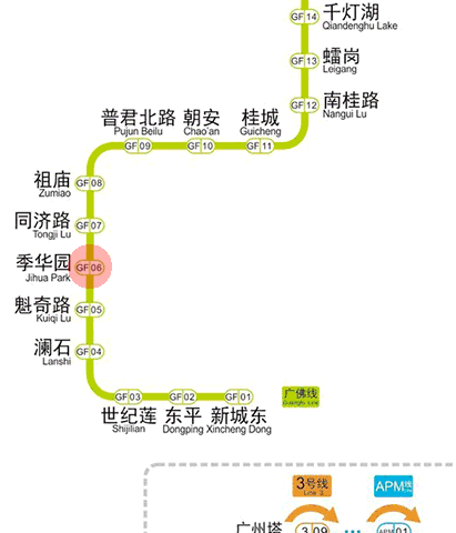 Jihua Park station map