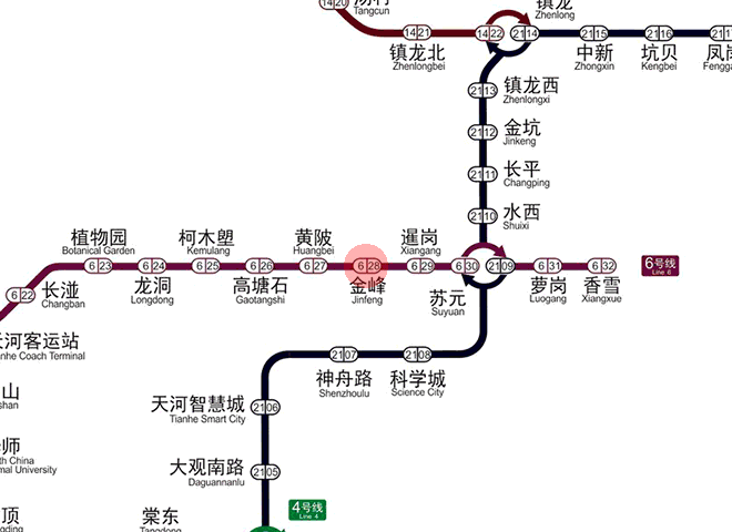 Jinfeng station map