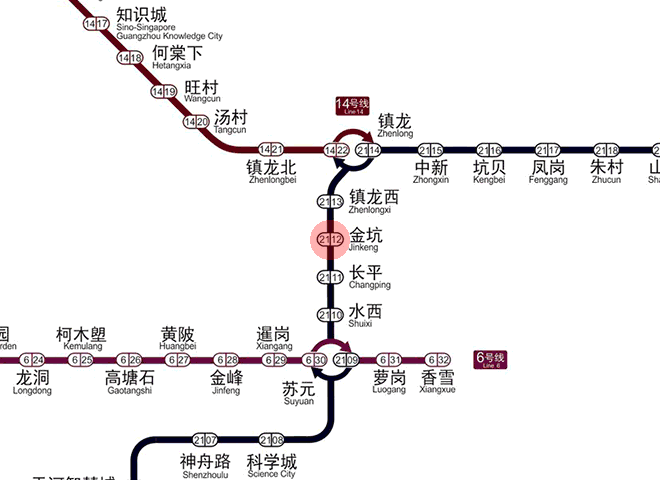 Jinkeng station map