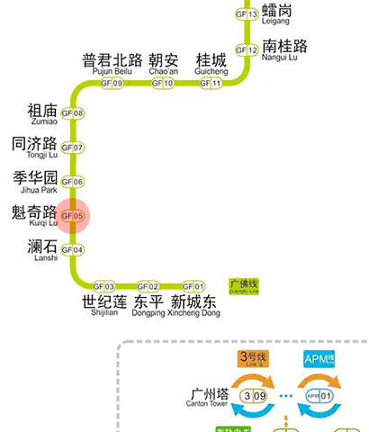 Kuiqi Lu station map