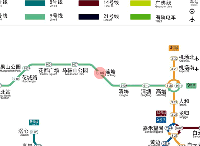 Liantang station map