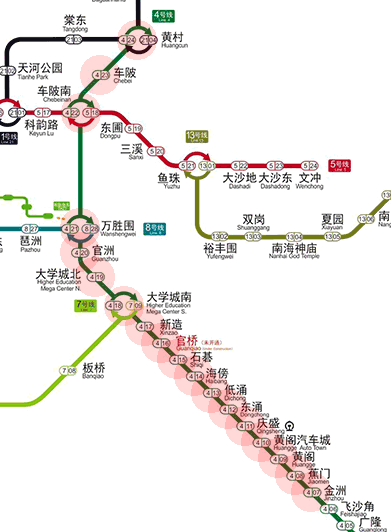 Guangzhou Metro Line 4 map