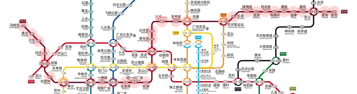 Guangzhou Metro Line 6 map