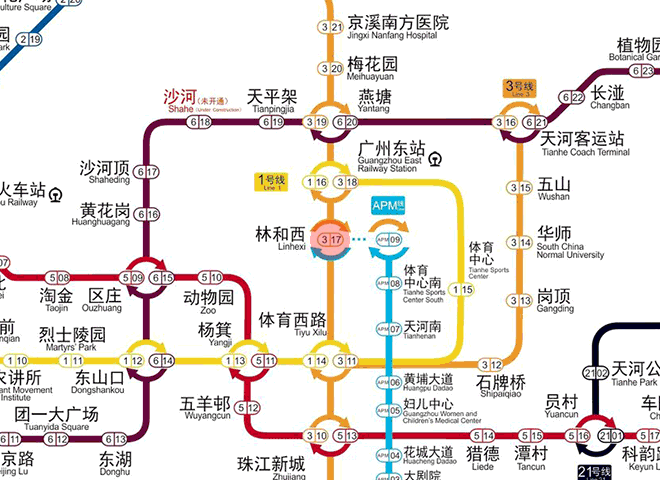 Linhexi station map