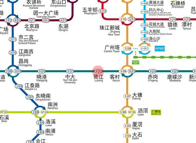 Lujiang station map