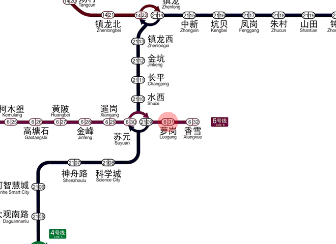 Luogang station map