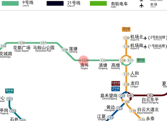Qingbu station map